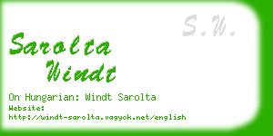 sarolta windt business card